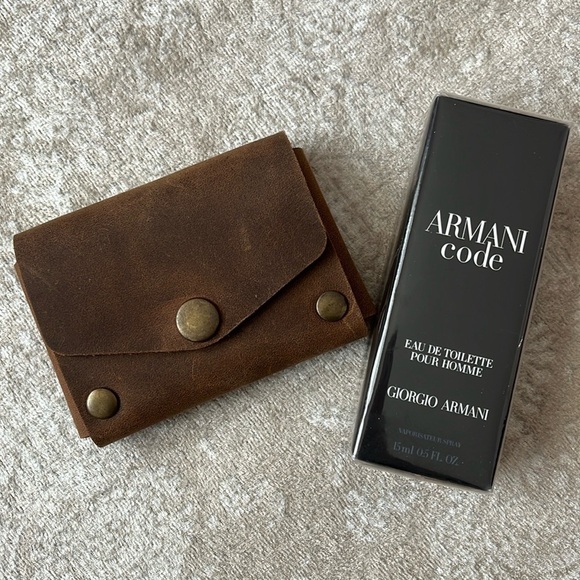 Brand New Armani Code Eau de Toilette Pour Homme Men’s Cologne Leather Card Case - Picture 2 of 15